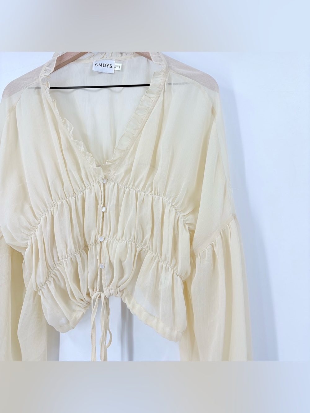 SNDYS Cream Bali Top - Picture 10 of 14